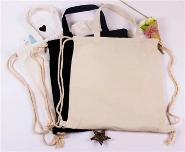 Kanvas Kulur Solidu Doppju Tote Backpack